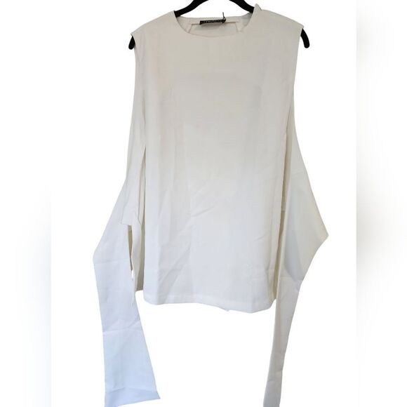 FEW MODA white wrap tank, Size S, Unique, NWT - Picture 2 of 3